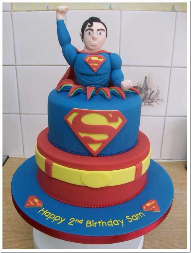 Superman 2nd Birthday Cake 