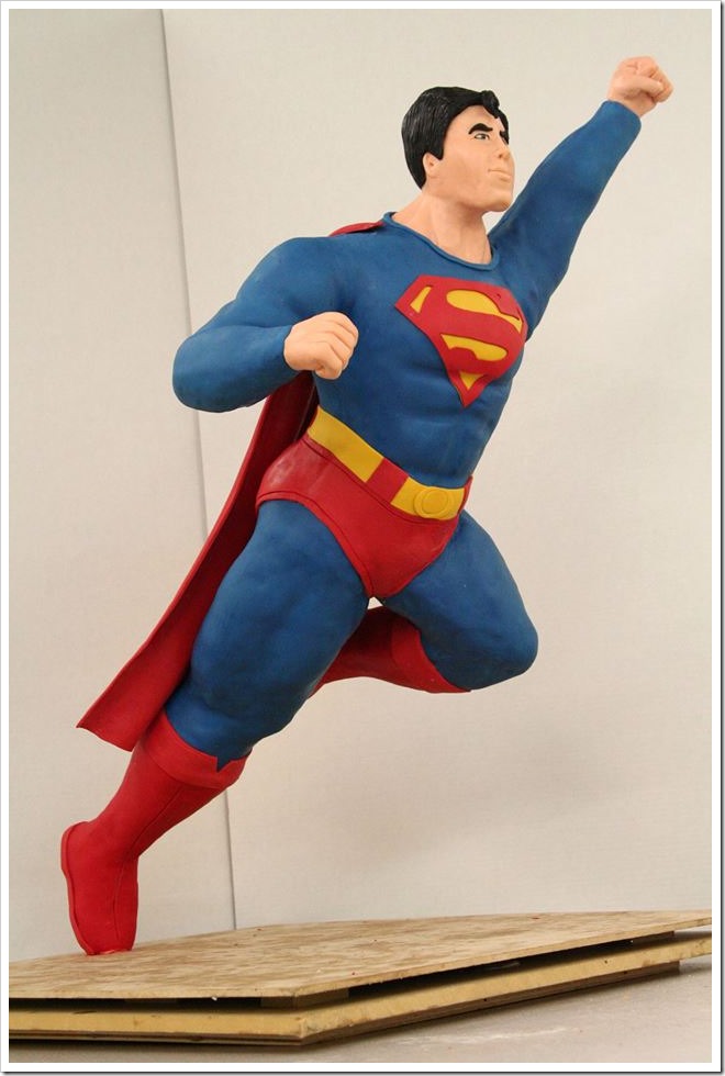 Gravity Defying Superman Cake