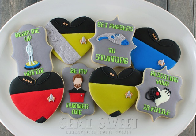 Star Trek Valentine's Day Cookies