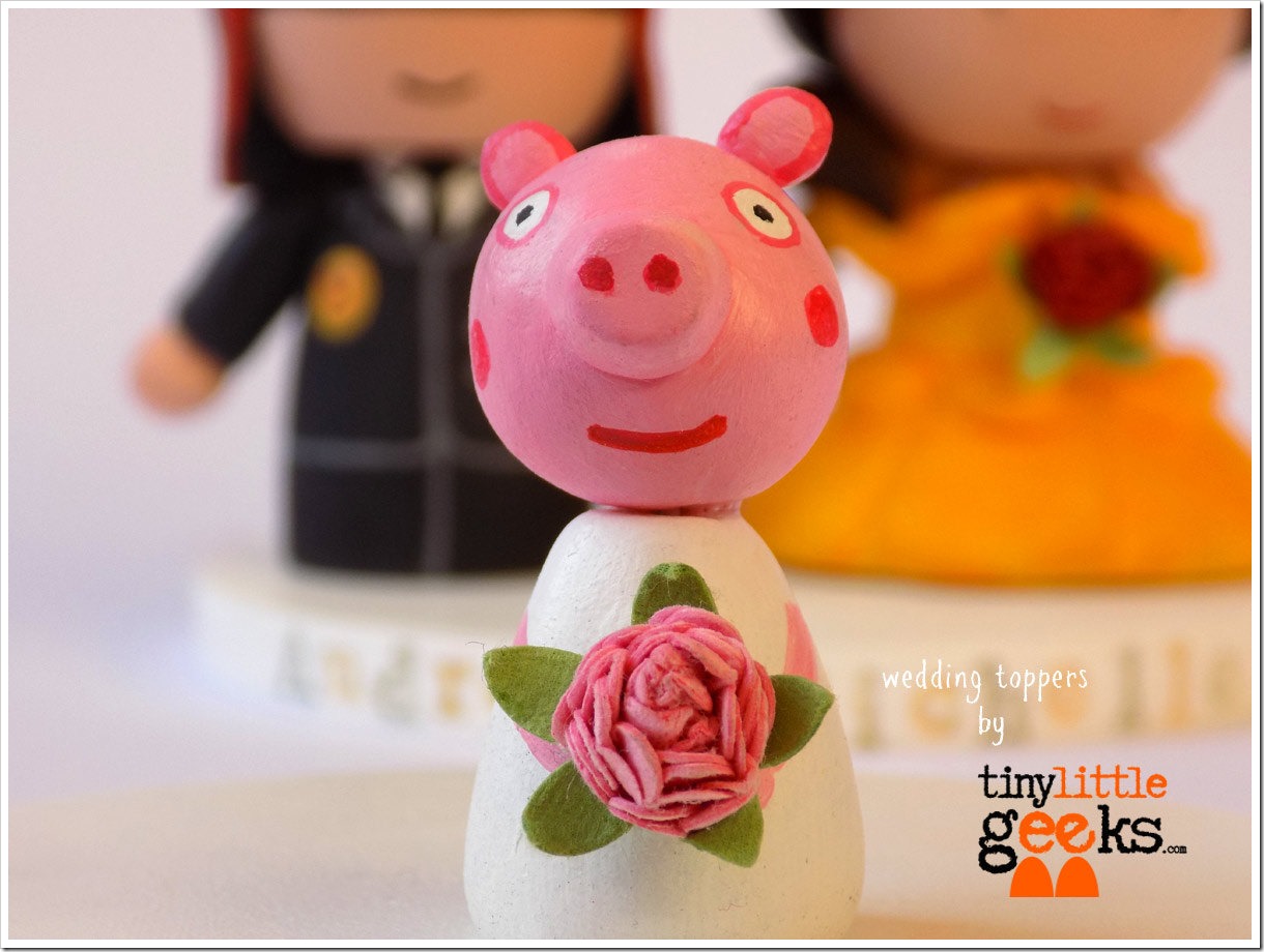 Peppa Pig Wedding Cake Topper