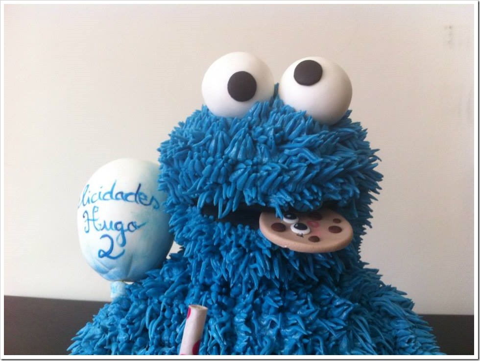  Cookie Monster 2nd Birthday Cake 