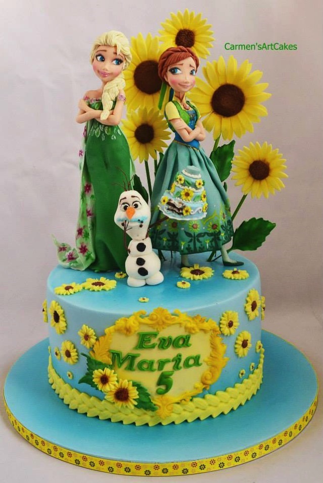 Frozen Fever 5th Birthday Cake