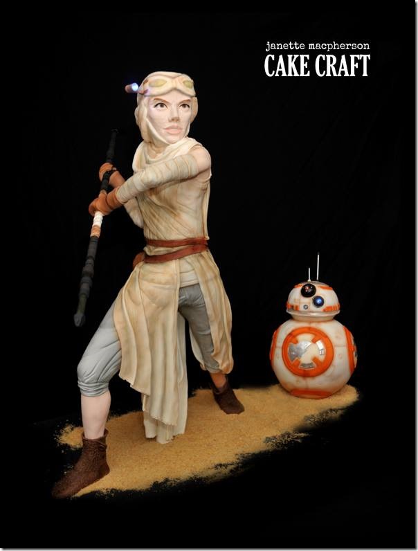 Rey and BB-8 Cake