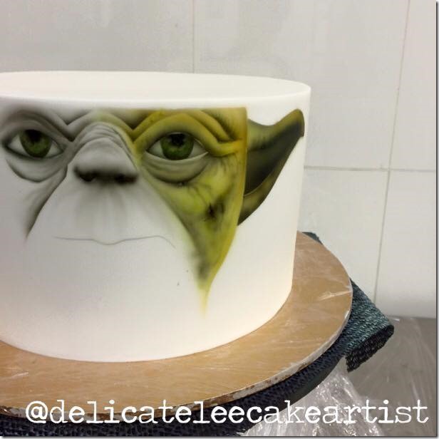 How To Paint A Yoda Cake