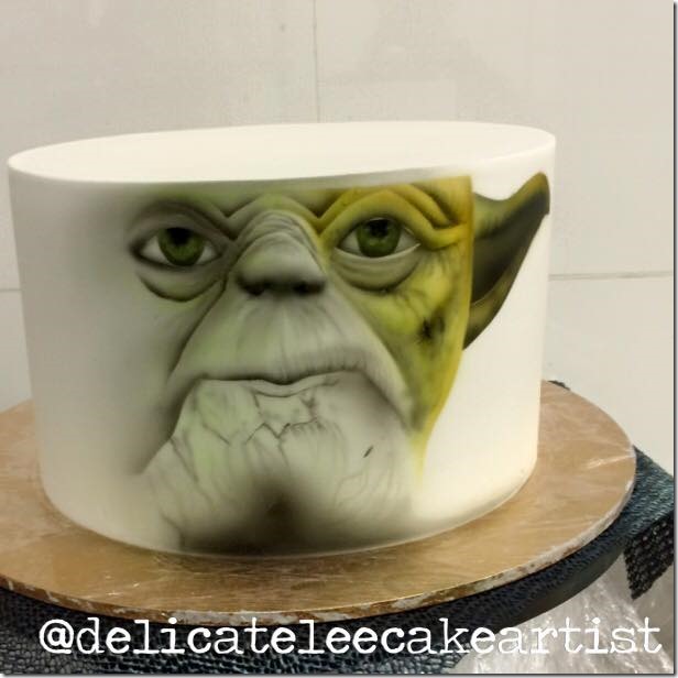 How To Paint A Yoda Cake