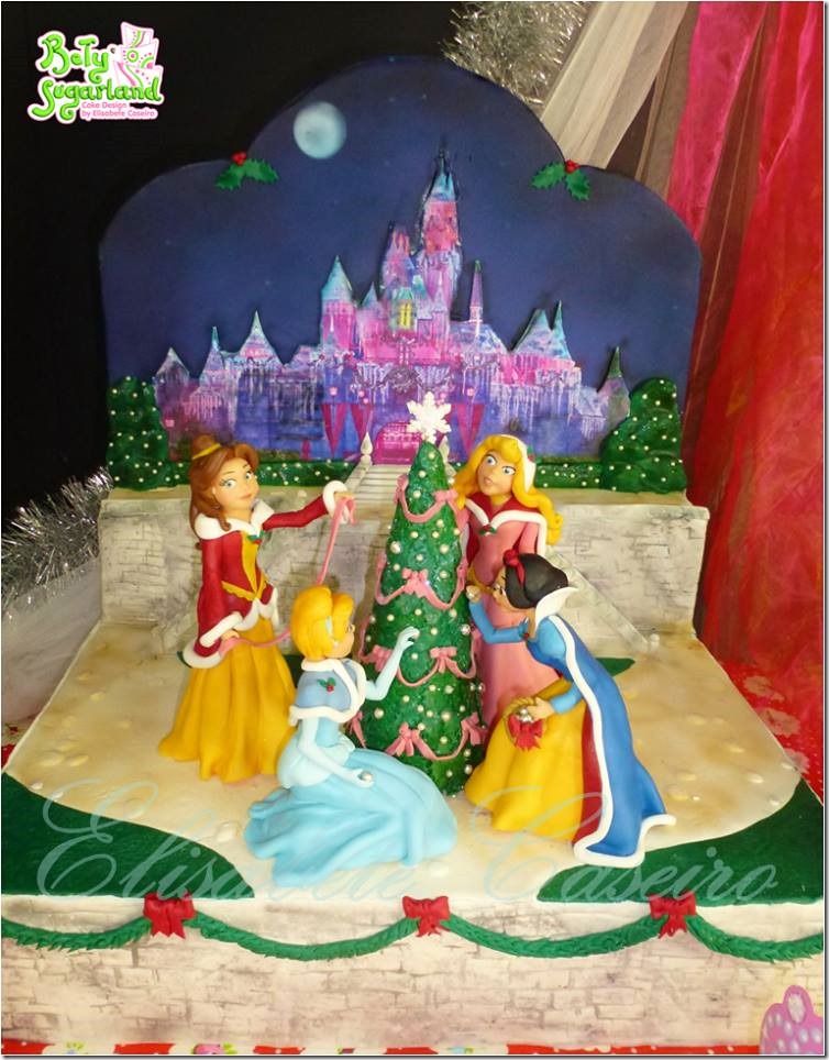 Disney Princess Christmas Cake