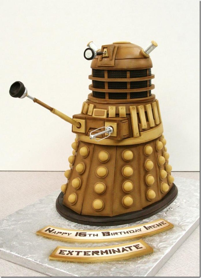 Bronze Dalek Cake 