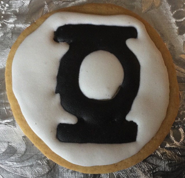 Black and White Green Lantern Cookie