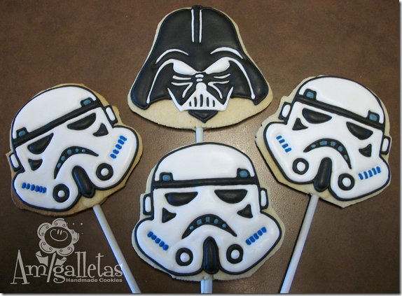 Darth Vader and Stormtrooper Cookie Pops