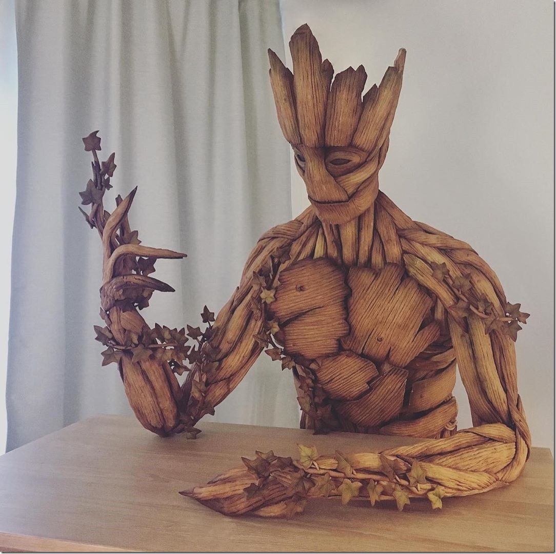 Gingerbread Sculpture of Groot 