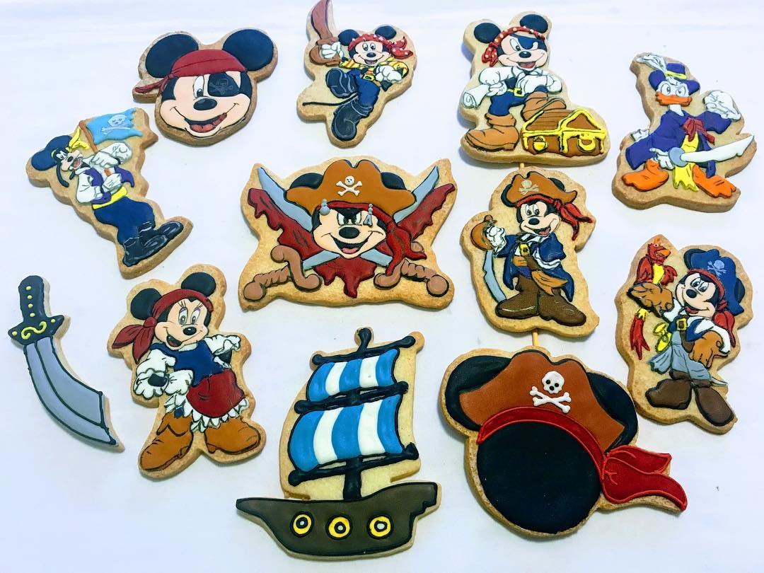 Pirate Mickey Mouse Cookies