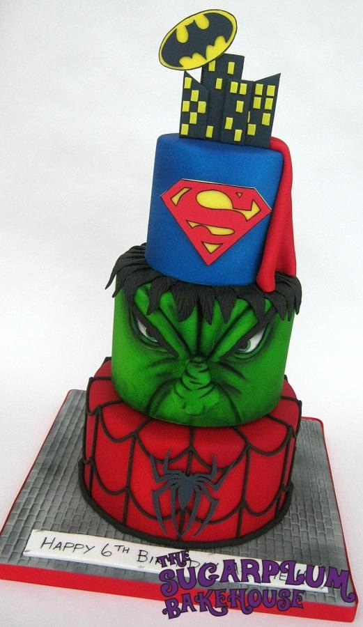 Superhero 6th Birthday Cake