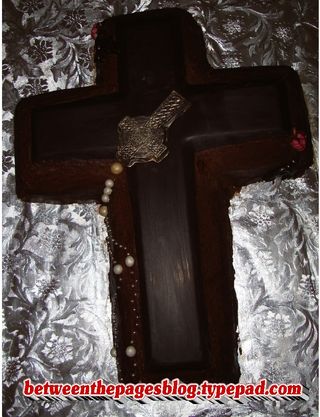 Confirmation cross cake with watermark