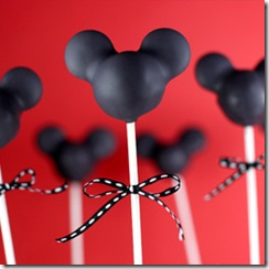 Mickey Mouse Silhouette Cake Pops