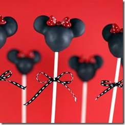 Minnie Mouse Silhouette Cake Pops