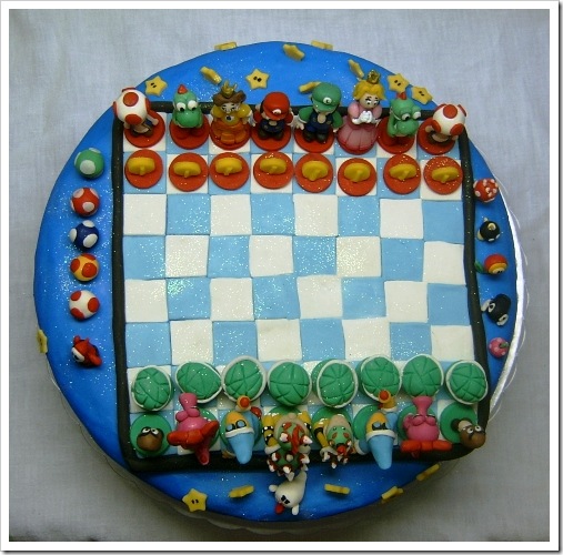Super Mario Brothers Chess Cake