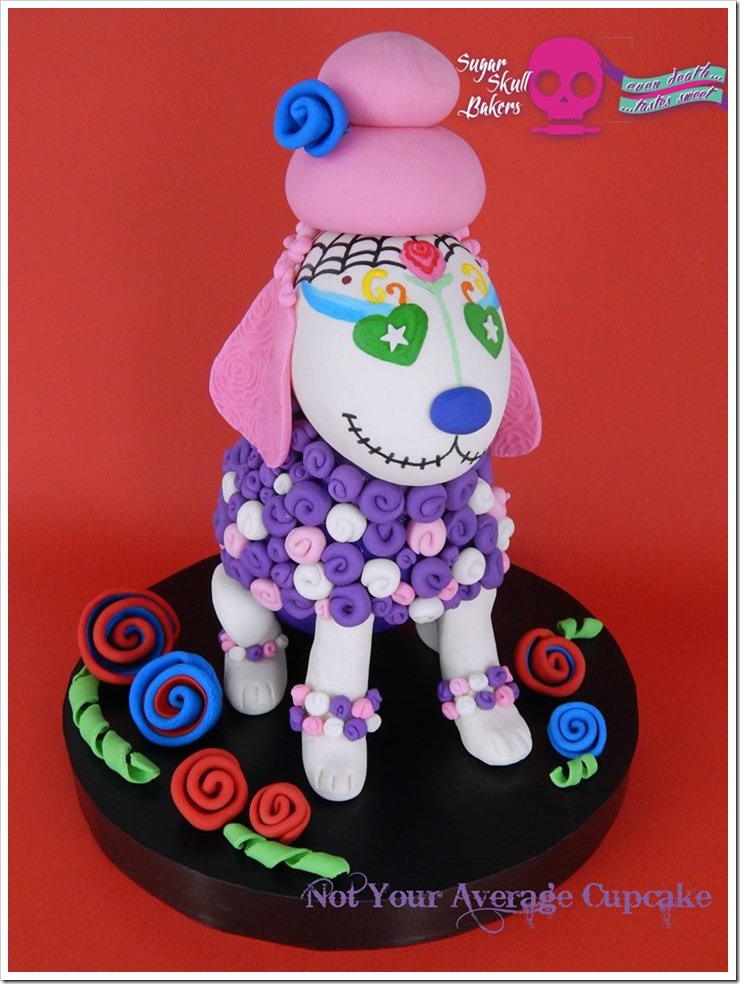 Poodle Day of the Dead Cake