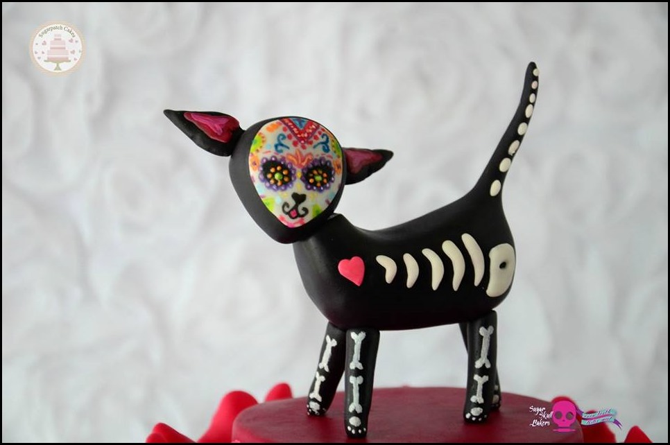Day of the Dead Chihuahua Cake Topper
