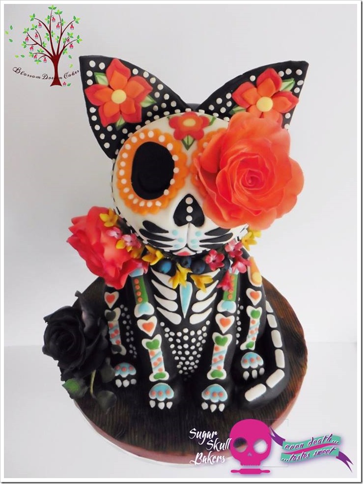 Day of the Dead Cat Cake