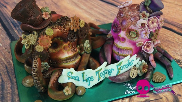Steampunk Day of the Dead Cake