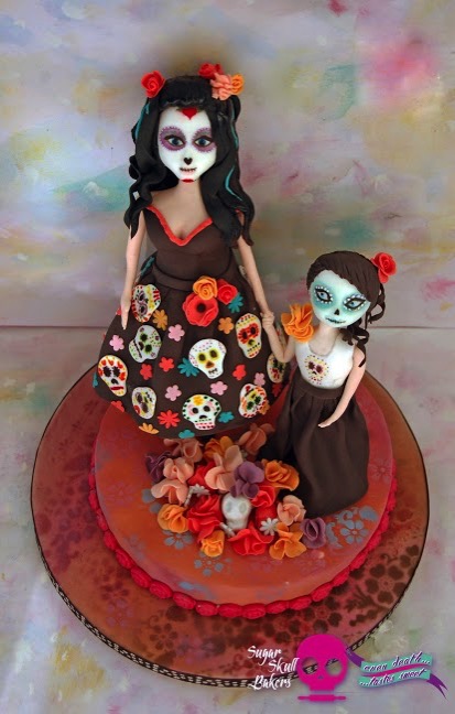 Mother / Daughter Day of the Dead Cake 