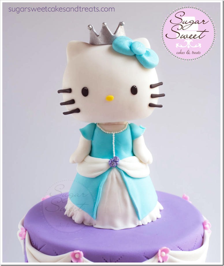 Close-up of Hello Kitty Cinderella Cake Topper