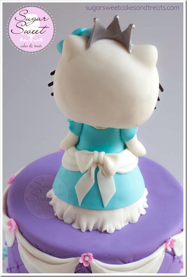 Back of Hello Kitty Cinderella Cake Topper