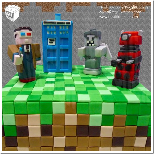 Doctor Who Minecraft Cake Toppers