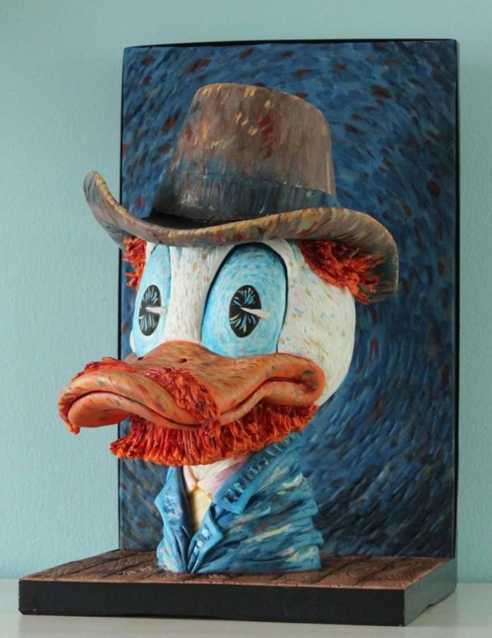 Donald Duck / Vincent van Gogh Cake
