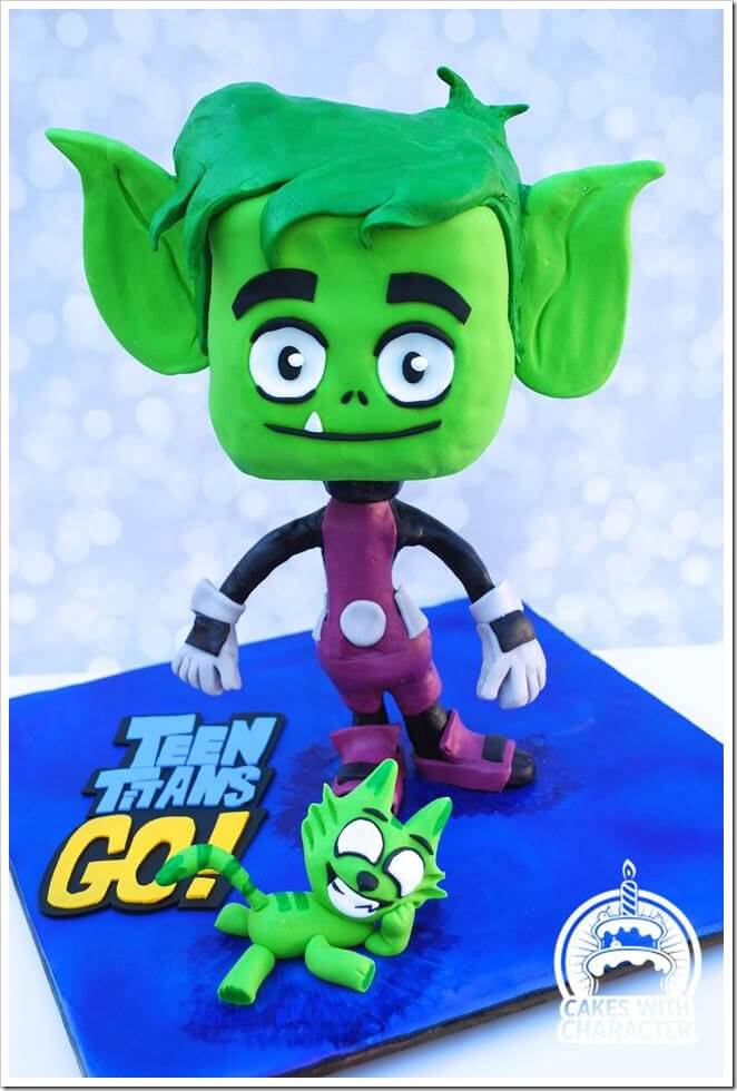 Chibi Beast Boy Cake