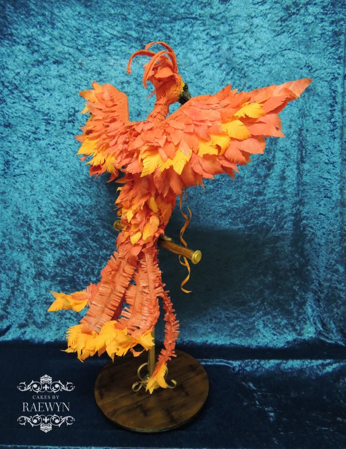 Back of Fawkes The Phoenix Cake