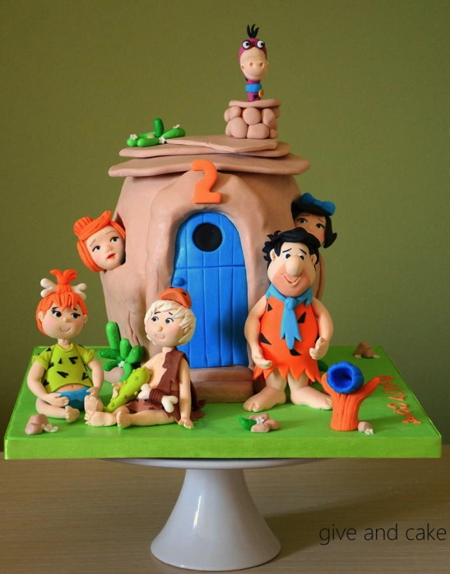 Splendid Flintstones 2nd Birthday Cake -
