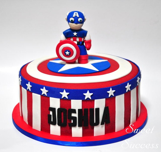 Chibi Captain America Cake