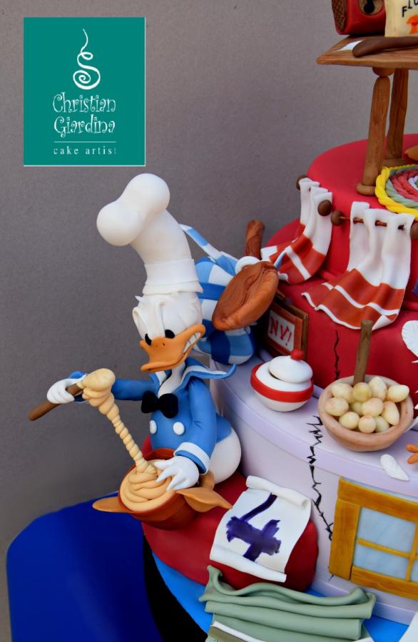Donald Duck Cooking Disasters Cake