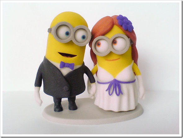 Minions Wedding Cake Topper Made With 3D Printer 
