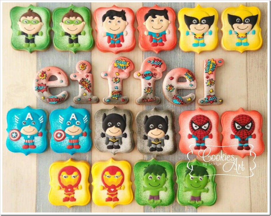 Chibi Superhero Cookies