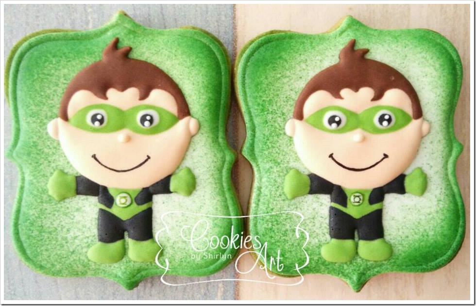 Chibi Green Lantern Cookies