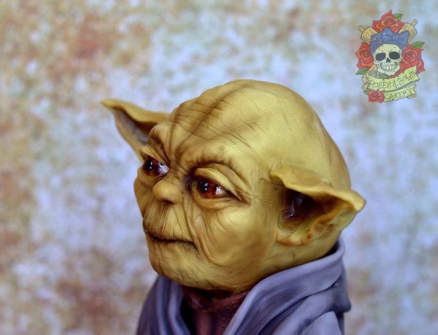 Close-up Yoda Cake
