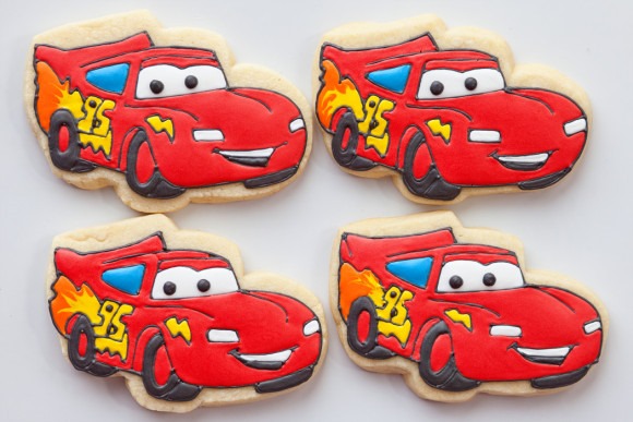 Lightning McQueen Cookies