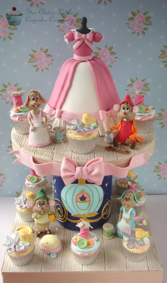 Cinderella Dress Cake & Cupcakes