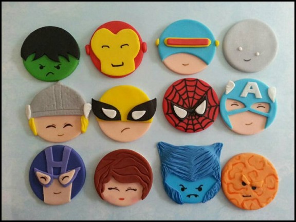 Marvel Super Hero Cupcake Toppers