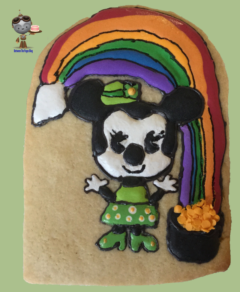 Minnie Mouse St Patricks Day Cookie