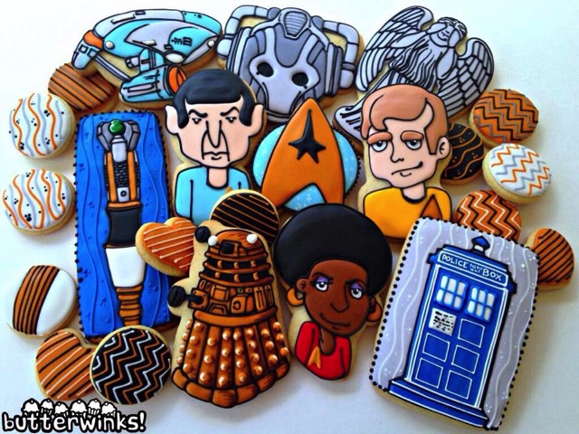Star Trek Meets Doctor Who Cookies