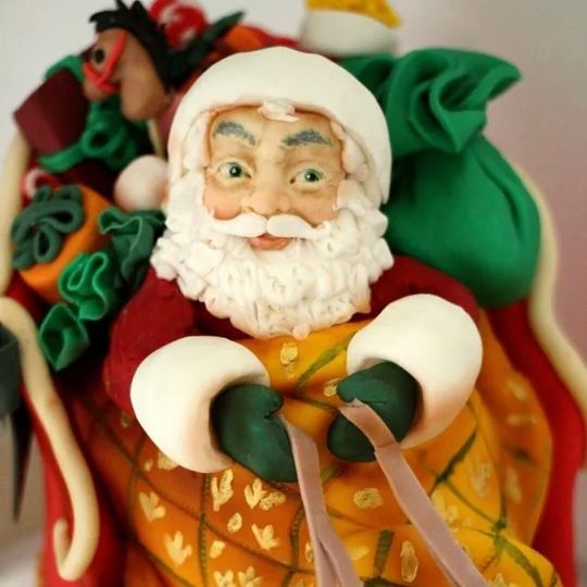 Santa Sleigh Cake 