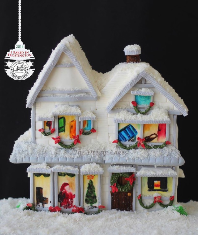 Christmas Village Cake 