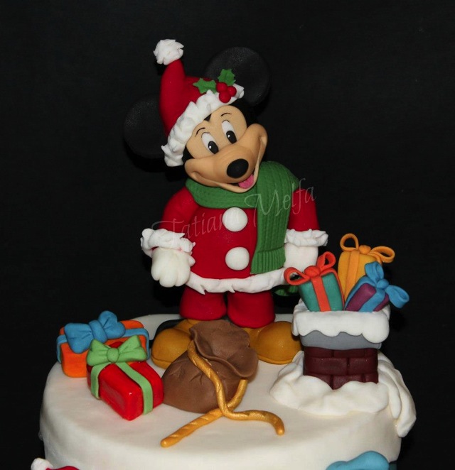 Mickey Mouse Christmas Cake topper