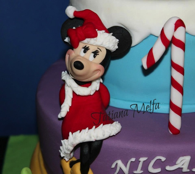Minnie Mouse Christmas Cake topper