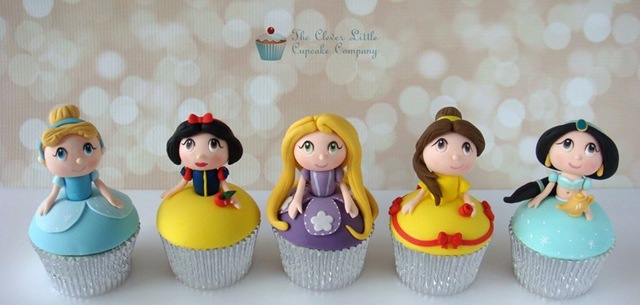 Kawaii Disney Princess Cupcakes