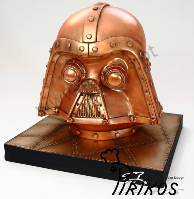 Steampunk Darth Vader Helmet Cake