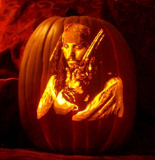 Captain Jack Sparrow Pumpkin Carving